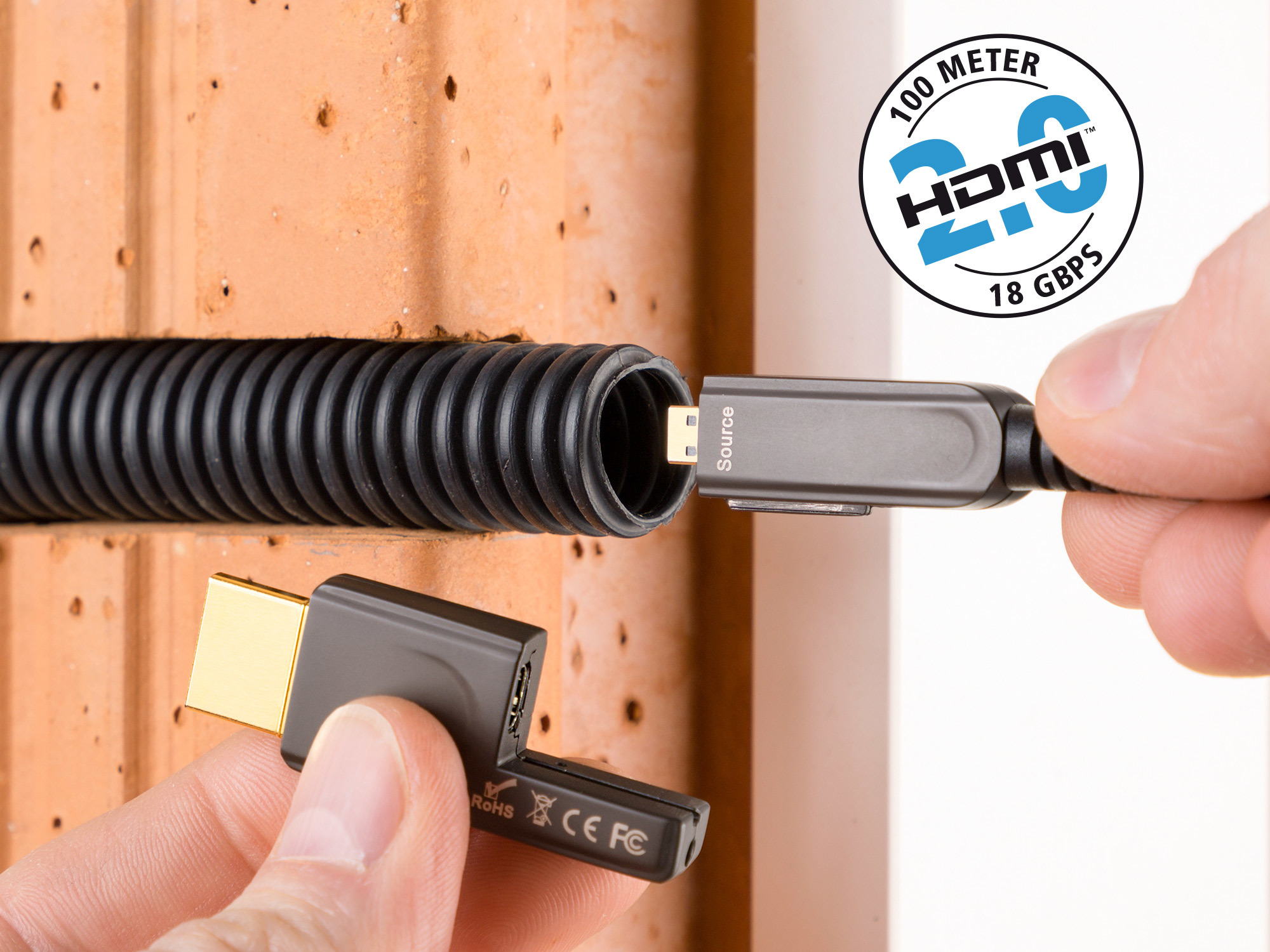 HDMI-Micro 2.0 Optical Fiber Cable 15m