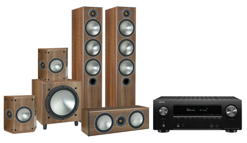 Denon AVR-X2500H + Monitor Audio Bronze 6 + Centre + FX + W10 Walnut Denon AVR-X2500H + Monitor Audio Bronze 6 + Centre + FX + W10 Walnut