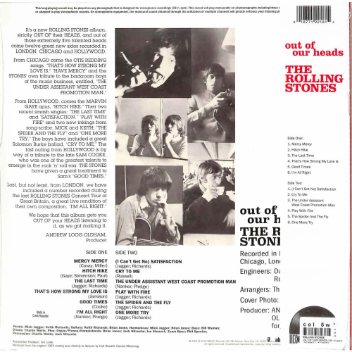 The Rolling Stones Out Of Our Heads (US Version Clear) (LP)