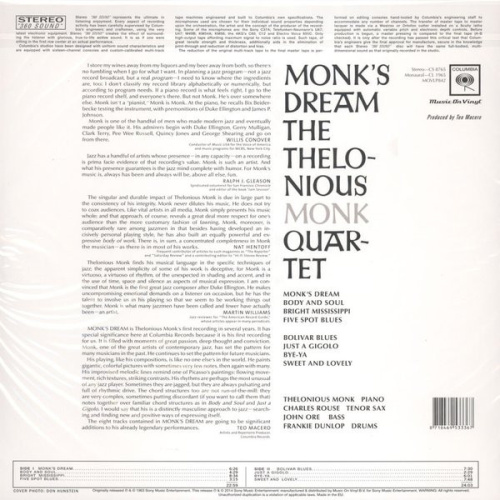 The Thelonious Monk Quartet - Monk's Dream (LP)