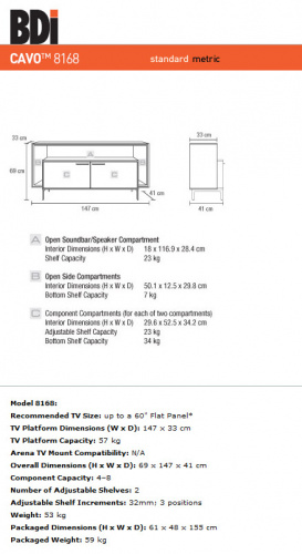 BDI Cavo Natural Walnut (8168)